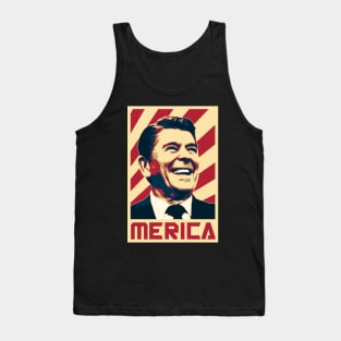 Merica Ronald Reagan Retro Propaganda Tank Top